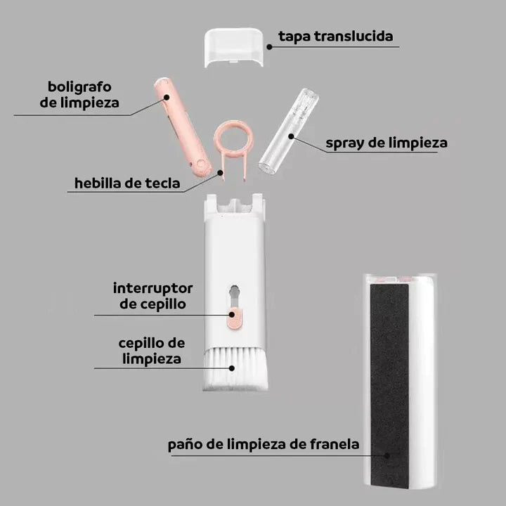 kit de limpieza 7 en 1 para dispositivos tecnológicos