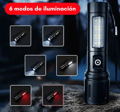 Linterna Led Efecto Patrulla Torreta Lámpara Táctica Wl9