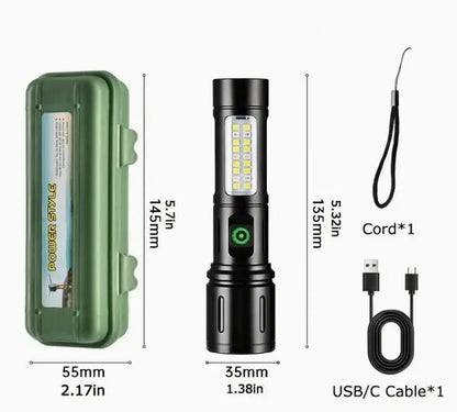 Linterna Led Efecto Patrulla Torreta Lámpara Táctica Wl9